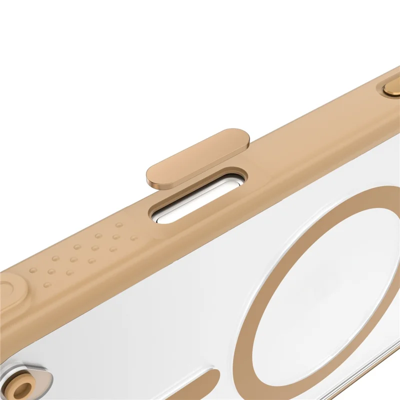 For iPhone 16 Pro Case Compatible with MagSafe Corner Protection PC + TPU Clear Back Cover - Pink