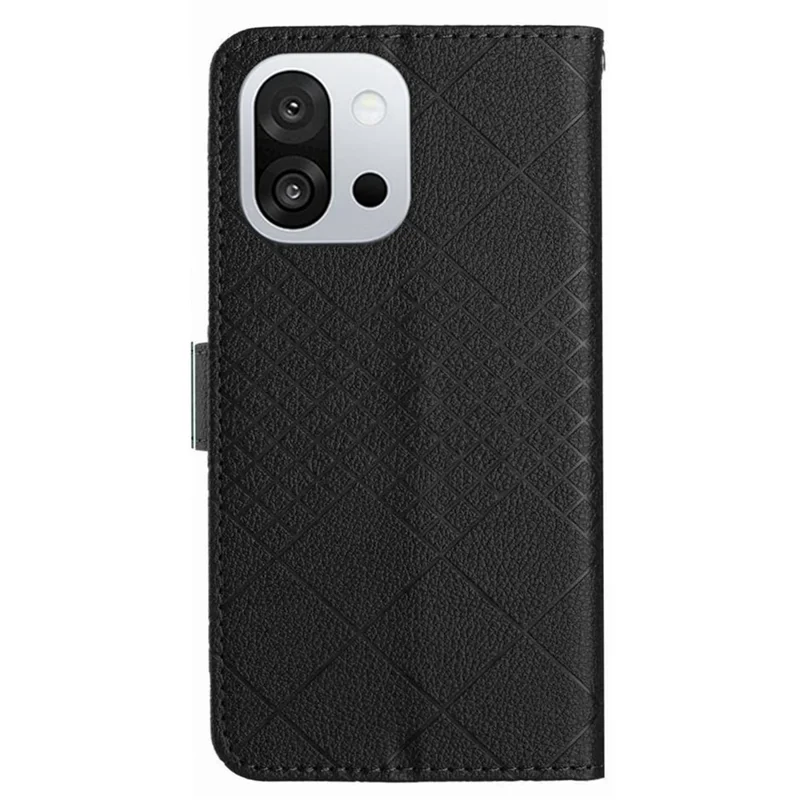 For OnePlus 13T 5G Case Wallet Imprint PU Leather Flip Folio Phone Cover - Black