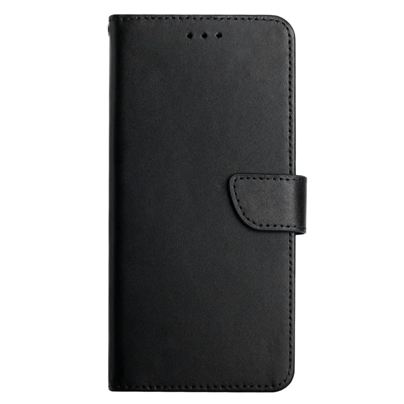 For OnePlus 13T 5G Case Genuine Cow Leather Phone Cover Nappa Texture - Black