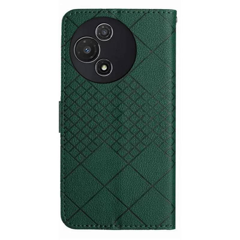 For TCL 60R 5G Case Wallet Imprint PU Leather Flip Folio Phone Cover - Green