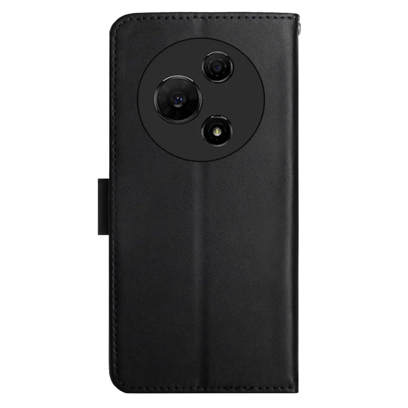 For TCL 60 NxtPaper 4G Case Genuine Cow Leather Phone Cover Nappa Texture - Black