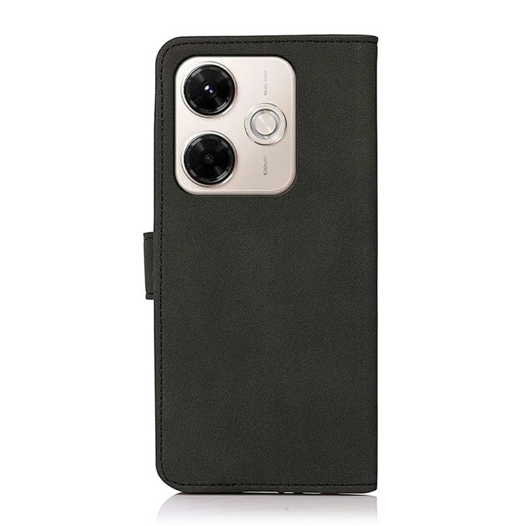 KHAZNEH For Xiaomi Redmi 13x 4G Case PU Leather Wallet Stand Phone Cover - Black