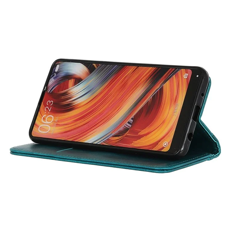 Funda tipo cartera de cuero con textura de lichi para Xiaomi Redmi Turbo 4 Pro 5G / Poco F7 5G, con soporte - Verde