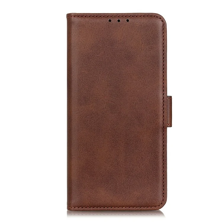 Per Xiaomi Redmi Turbo 4 Pro 5G / Poco F7 5G Custodia Stand Texture Pelle di Mucca PU - Marrone