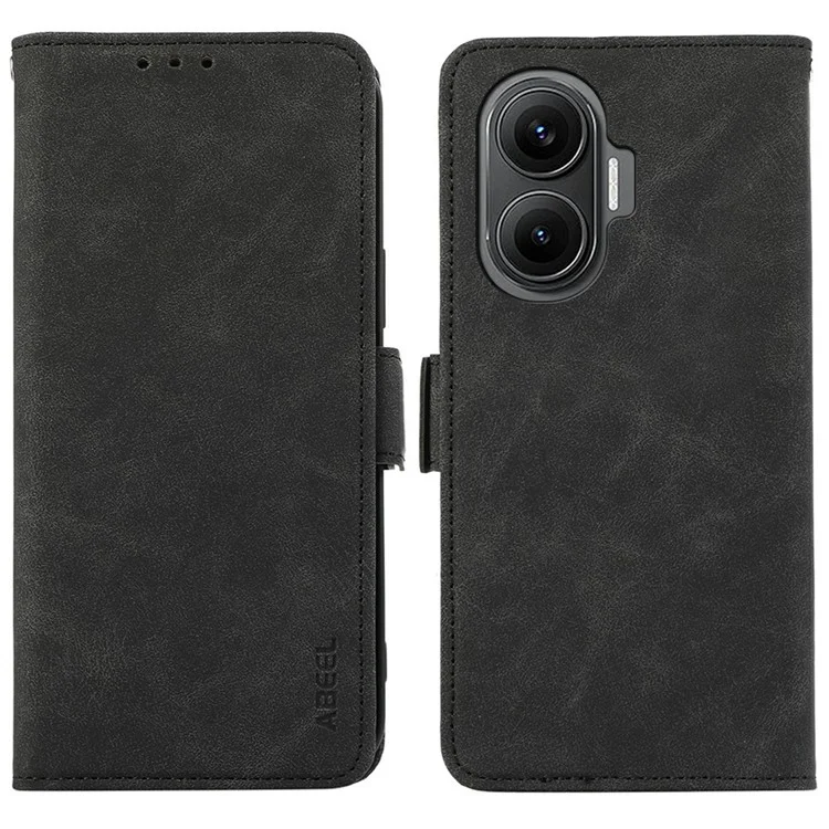 ABEEL Per Xiaomi Redmi Turbo 4 Pro 5G / Poco F7 5G Custodia Portafoglio in Pelle PU Supporto Vista RFID Blocking Cover per Telefono - Nero