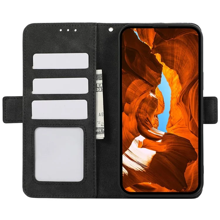 ABEEL Per Xiaomi Redmi Turbo 4 Pro 5G / Poco F7 5G Custodia Portafoglio in Pelle PU Supporto Vista RFID Blocking Cover per Telefono - Nero