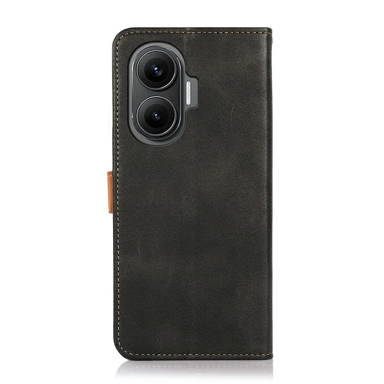 KHAZNEH For Xiaomi Redmi Turbo 4 Pro 5G  /  Poco F7 5G Wallet Phone Case Stand Leather Flip Cover - Black
