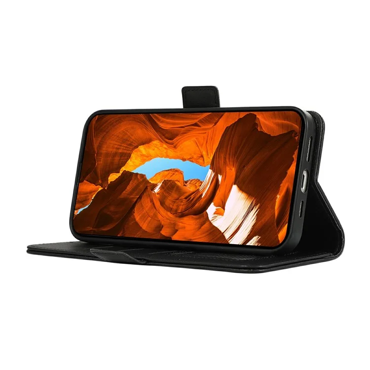 Para Xiaomi Redmi Turbo 4 Pro 5G / Poco F7 5G Capa com Bloqueio RFID Flip de Couro - Preto