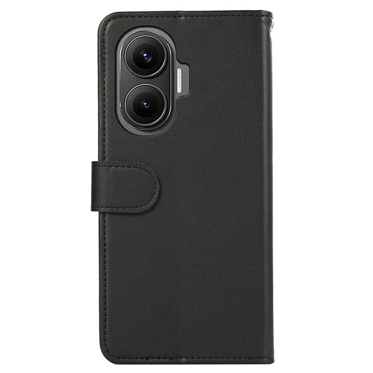 Para Xiaomi Redmi Turbo 4 Pro 5G / Poco F7 5G Capa com Bloqueio RFID Flip de Couro - Preto