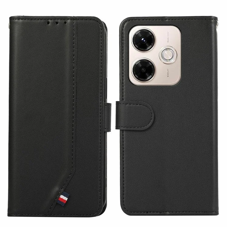 For Xiaomi Redmi 13x 4G Case RFID Blocking Flip Leather Phone Cover - Black