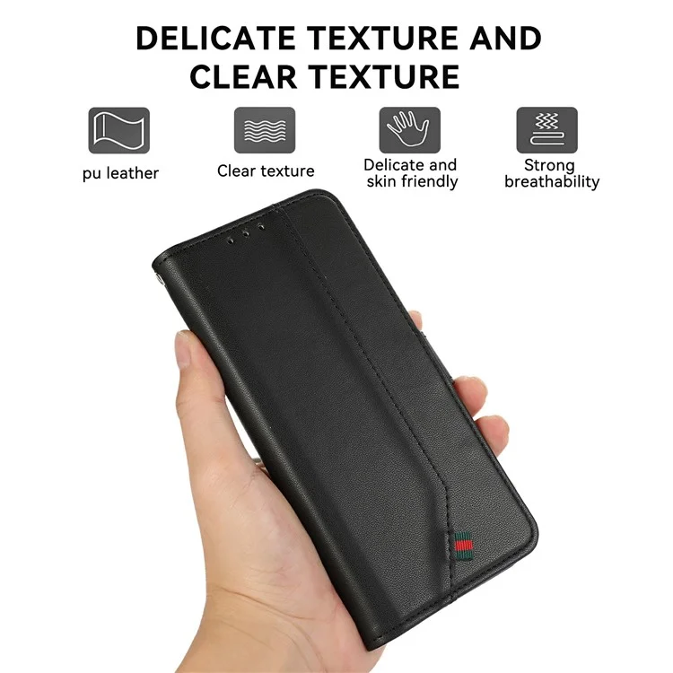 For Xiaomi Redmi 13x 4G Case RFID Blocking Flip Leather Phone Cover - Black