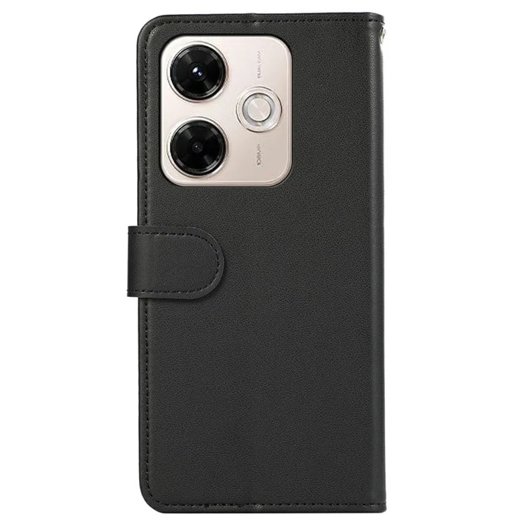 For Xiaomi Redmi 13x 4G Case RFID Blocking Flip Leather Phone Cover - Black