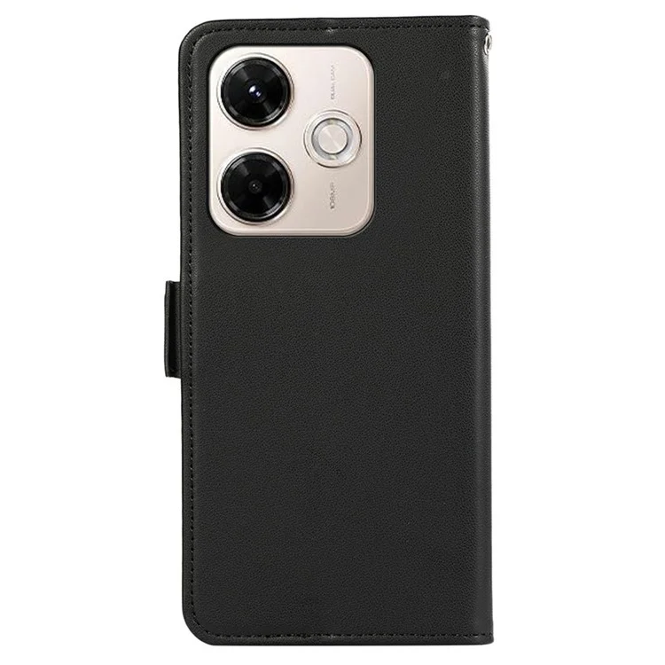 ABEEL For Xiaomi Redmi 13x 4G Case Leather Phone Cover with RFID Blocking Wallet - Black