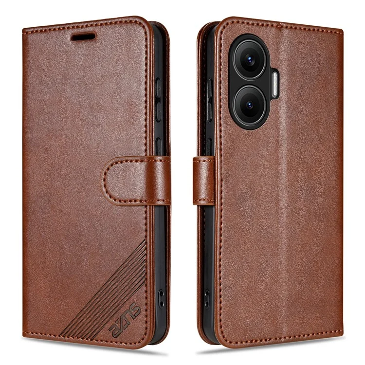 AZNS Per Xiaomi Redmi Turbo 4 Pro 5G / Poco F7 5G Cover Custodia in pelle PU antiscivolo Portafoglio Protezione dello schermo - Marrone