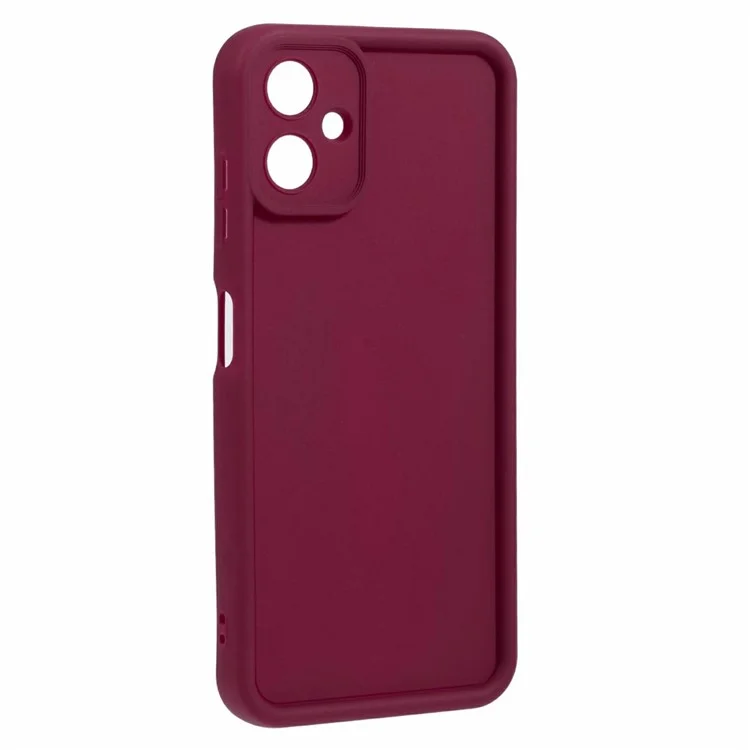 For Samsung Galaxy A06 5G Case Grooved Design TPU Anti Slip Phone Cover - Red