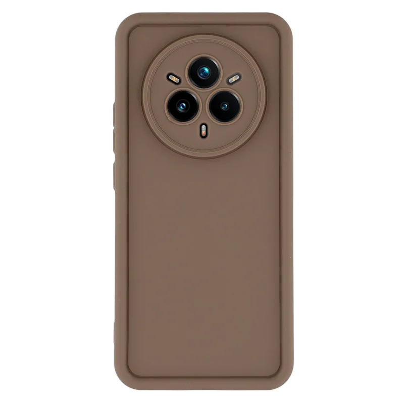 Foam Realme 14 Pro 5G hoesje met groefdesign TPU anti-slip telefoonhoes - Bruin