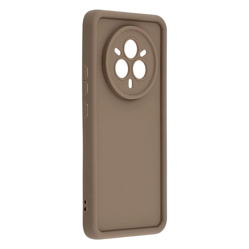 Foam Realme 14 Pro 5G hoesje met groefdesign TPU anti-slip telefoonhoes - Bruin