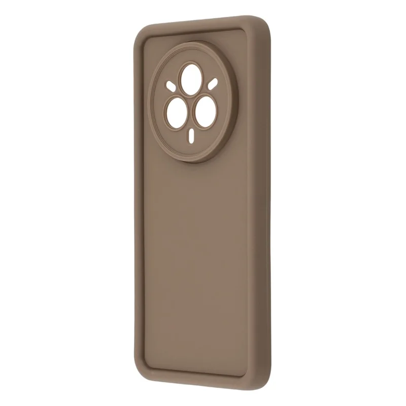 Foam Realme 14 Pro 5G hoesje met groefdesign TPU anti-slip telefoonhoes - Bruin