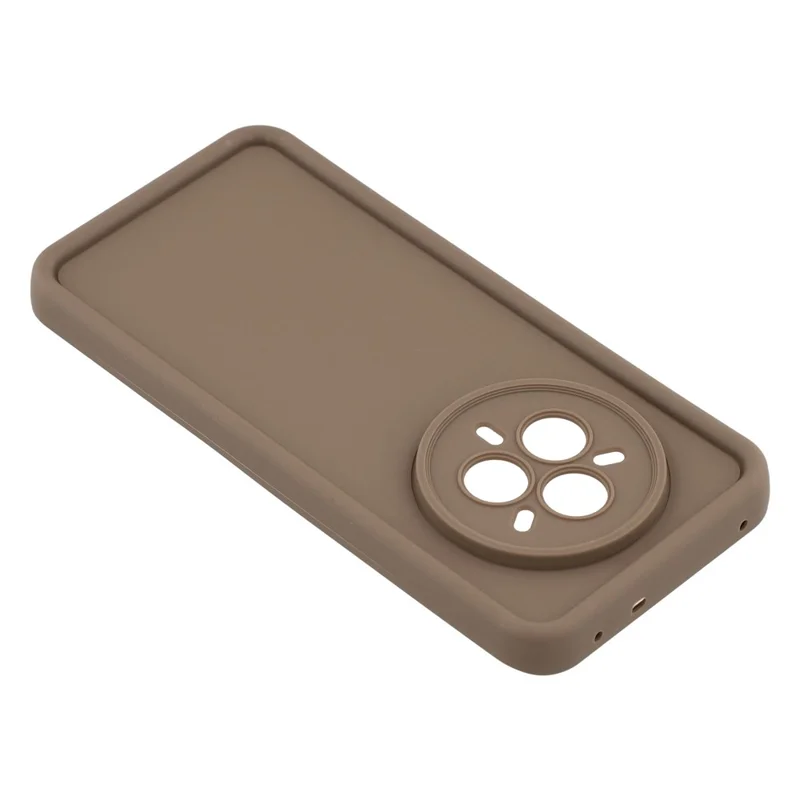 Foam Realme 14 Pro 5G hoesje met groefdesign TPU anti-slip telefoonhoes - Bruin