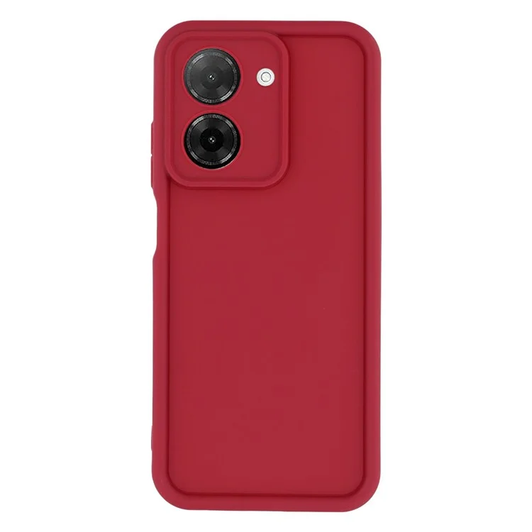 Capa de TPU para Xiaomi Redmi A5 4G (171,7mm) / Poco C71 4G com Design Estriado Antiderrapante - Vermelho