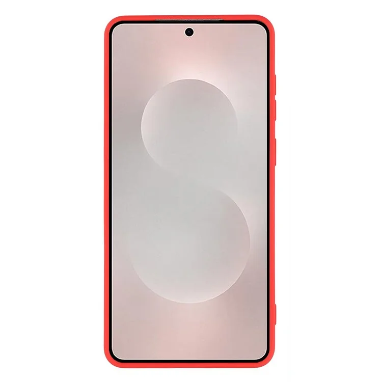 Funda X-LEVEL para Samsung Galaxy S25 Edge de TPU Suave con Revestimiento de Fibra Antiarañazos - Rojo