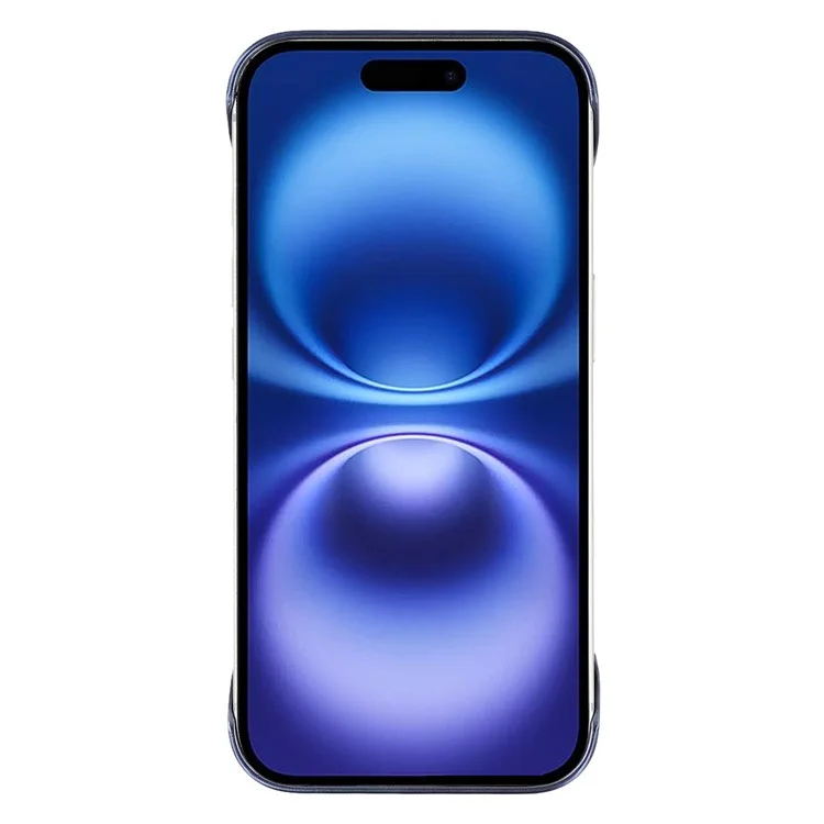 KIGC For iPhone 16 Magnetic Case Electroplating PC + PU Phone Back Cover - Blue