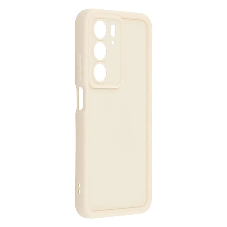For Realme C75 4G Case Grooved Design TPU Anti Slip Phone Cover - Beige