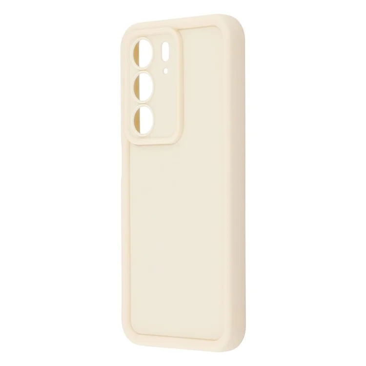 For Realme C75 4G Case Grooved Design TPU Anti Slip Phone Cover - Beige