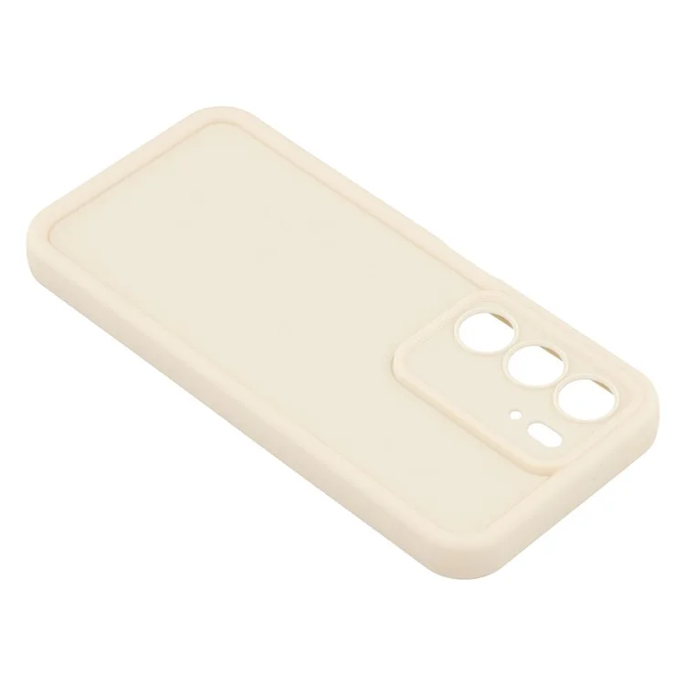 For Realme C75 4G Case Grooved Design TPU Anti Slip Phone Cover - Beige