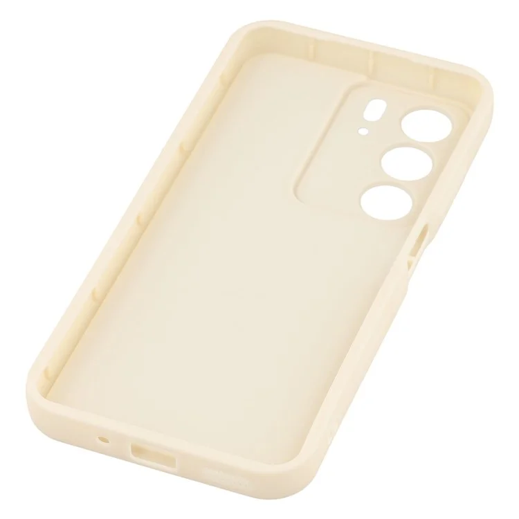 For Realme C75 4G Case Grooved Design TPU Anti Slip Phone Cover - Beige