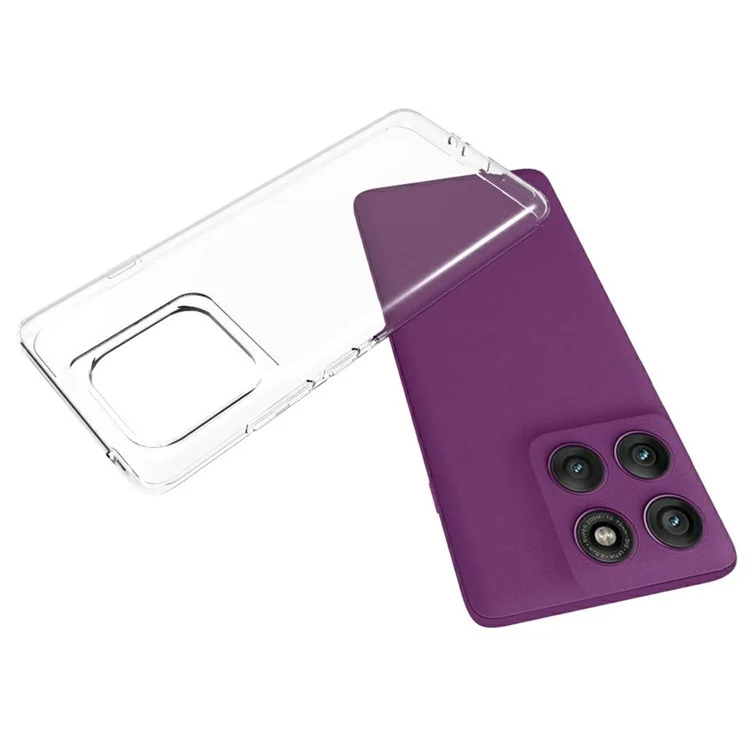 Étui Motorola Edge 60 Pro 5G Résistant aux Éclaboussures TPU Transparent Protection Arrière de Téléphone