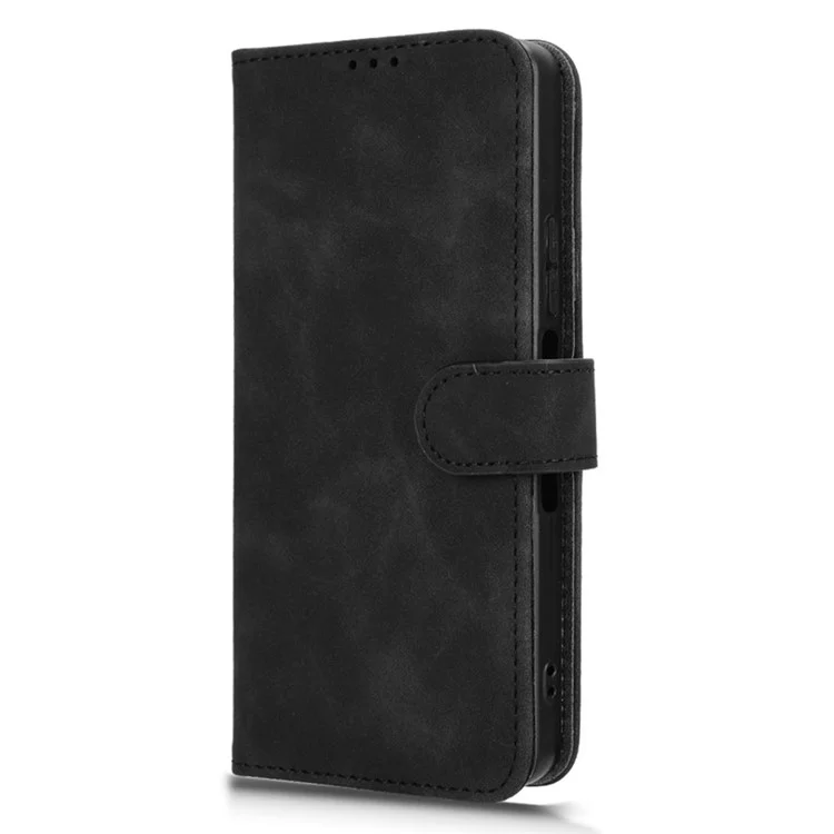 TCL 60 XE Lederetui Hautgefühl Stoßfest Wallet Flip Handyhülle - Schwarz