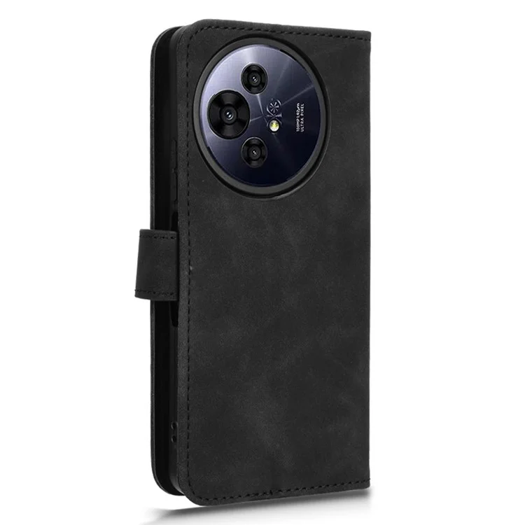 TCL 60 XE Lederetui Hautgefühl Stoßfest Wallet Flip Handyhülle - Schwarz