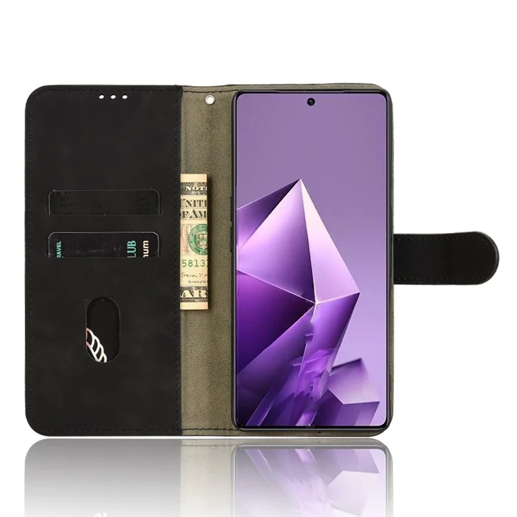 Per Infinix Note 50 Pro+ 5G Custodia in Pelle Effetto Morbido Antiurto Portafoglio Flip Cover Telefono - Nero