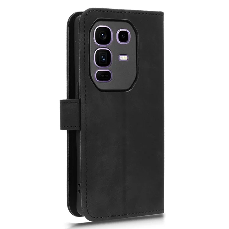 Per Infinix Note 50 Pro+ 5G Custodia in Pelle Effetto Morbido Antiurto Portafoglio Flip Cover Telefono - Nero