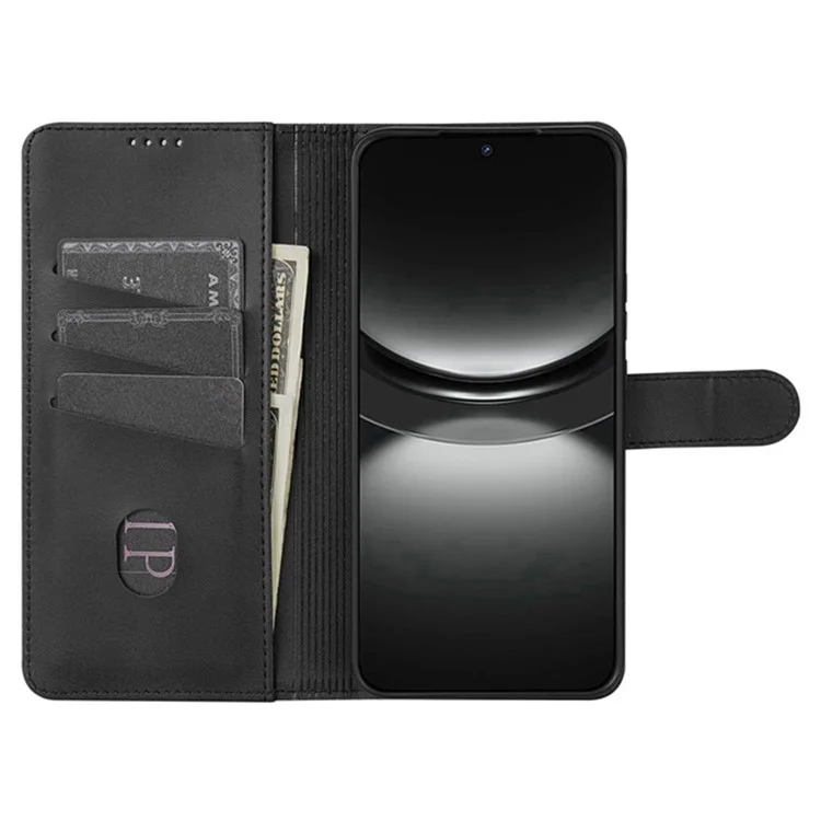 AZNS For Xiaomi Redmi Turbo 4 Pro 5G  /  Poco F7 5G Case PU Leather Wallet Phone Cover - Black