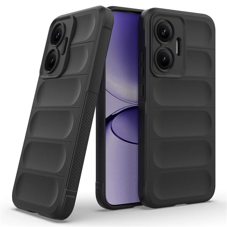 For Xiaomi Redmi Turbo 4 Pro 5G  /  Poco F7 5G Case Anti-Drop Soft TPU Rugged Phone Back Cover - Black