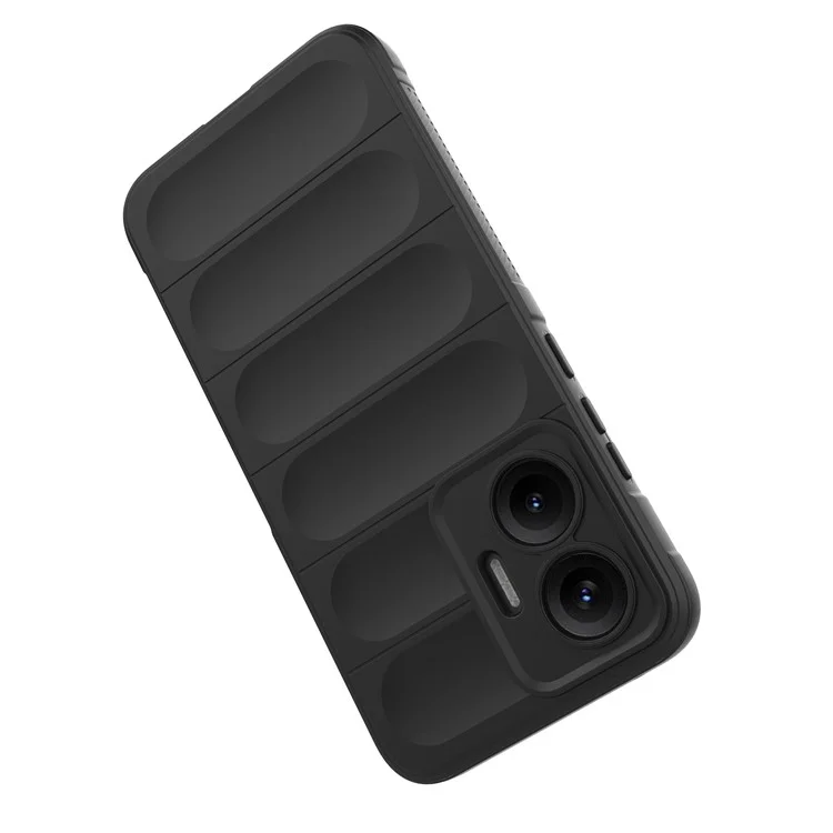 For Xiaomi Redmi Turbo 4 Pro 5G  /  Poco F7 5G Case Anti-Drop Soft TPU Rugged Phone Back Cover - Black