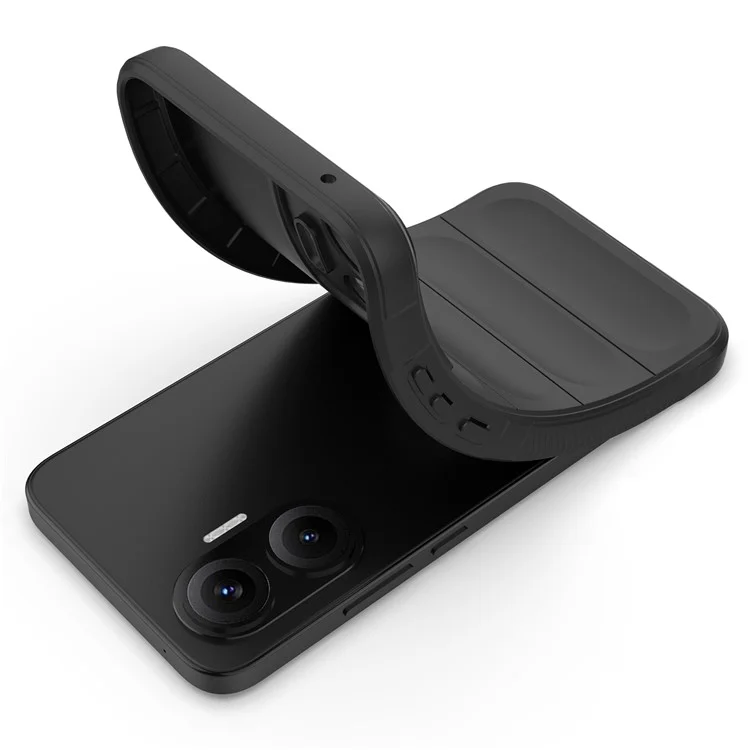 For Xiaomi Redmi Turbo 4 Pro 5G  /  Poco F7 5G Case Anti-Drop Soft TPU Rugged Phone Back Cover - Black