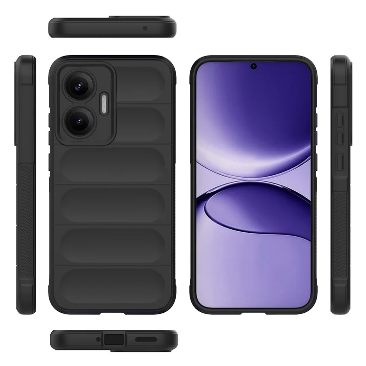 For Xiaomi Redmi Turbo 4 Pro 5G  /  Poco F7 5G Case Anti-Drop Soft TPU Rugged Phone Back Cover - Black