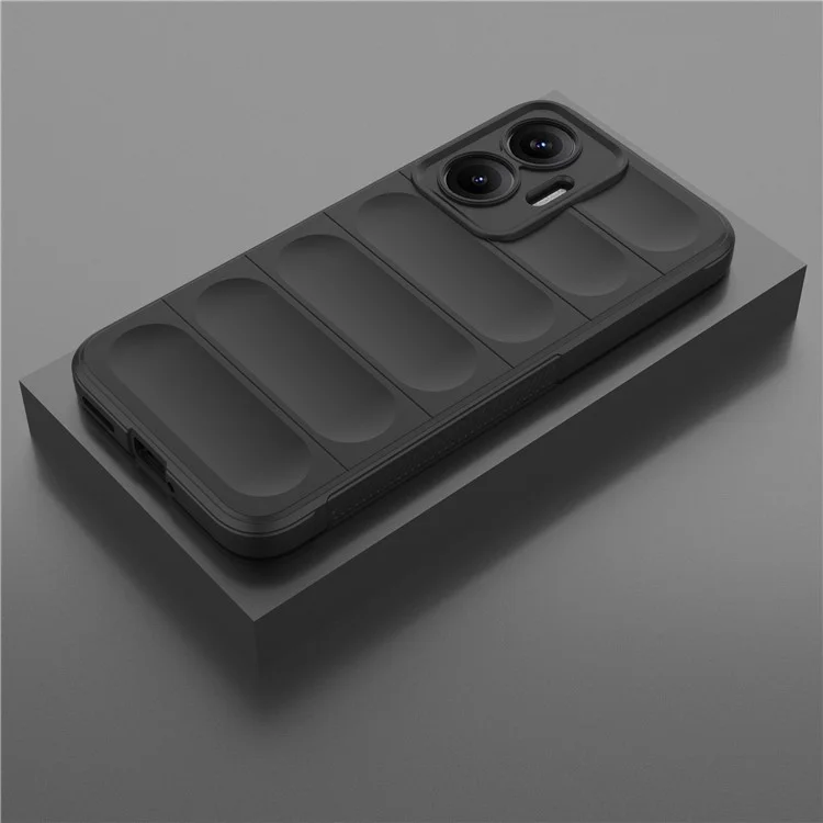 For Xiaomi Redmi Turbo 4 Pro 5G  /  Poco F7 5G Case Anti-Drop Soft TPU Rugged Phone Back Cover - Black