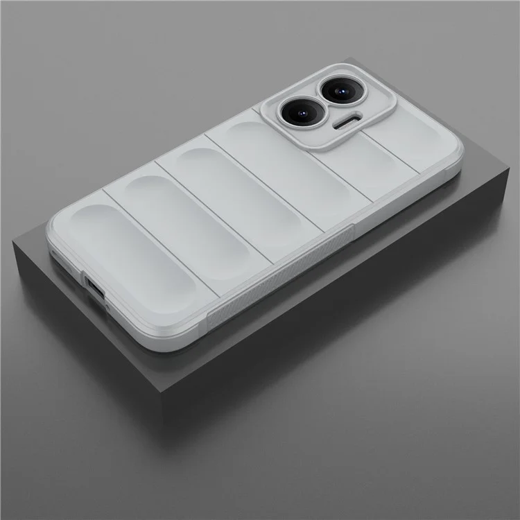 For Xiaomi Redmi Turbo 4 Pro 5G  /  Poco F7 5G Case Anti-Drop Soft TPU Rugged Phone Back Cover - Light Grey