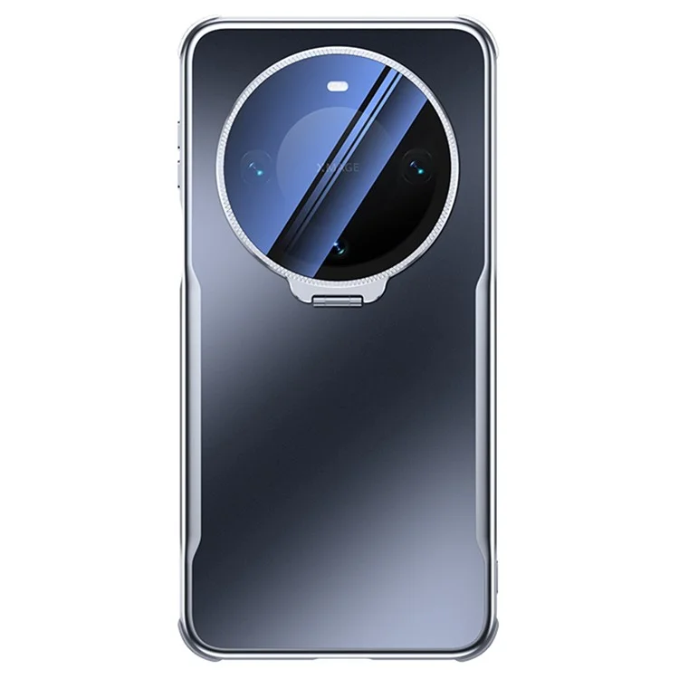 Für Huawei Mate 60 Pro+ / 60 Pro Handyhülle Stoßfest TPU PC Rückseite mit Objektivständer - Schwarz