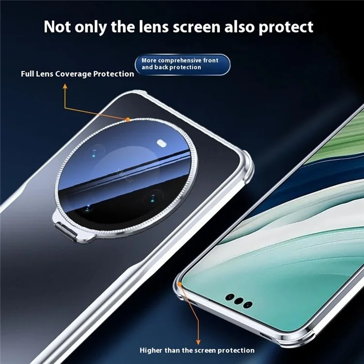 Für Huawei Mate 60 Pro+ / 60 Pro Handyhülle Stoßfest TPU PC Rückseite mit Objektivständer - Schwarz