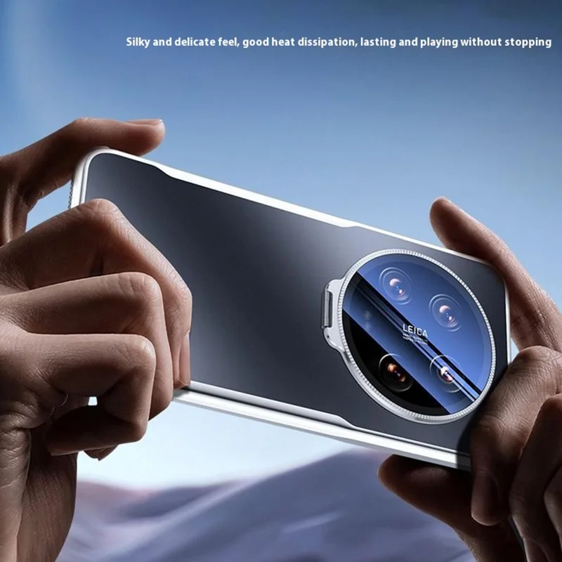 For Xiaomi 14 Ultra Phone Case Shockproof TPU PC Back Cover with Lens Kickstand - Black