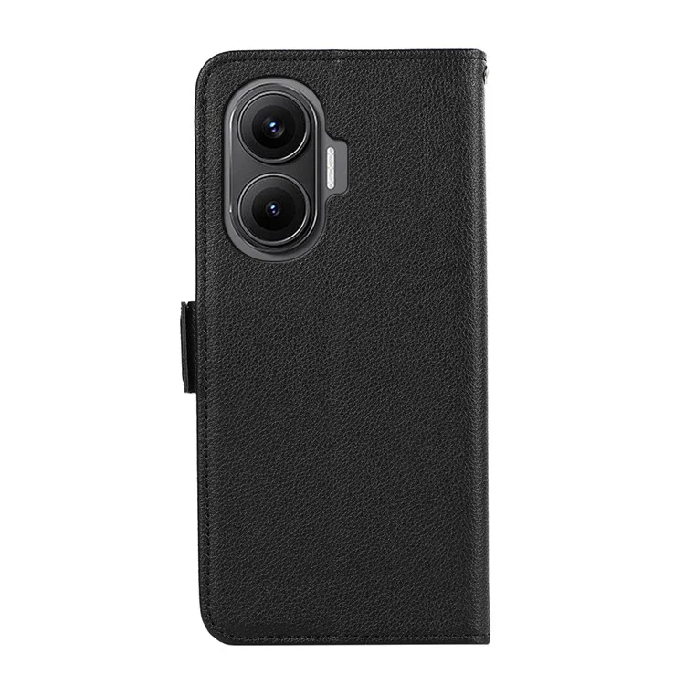 ABEEL Para Xiaomi Redmi Turbo 4 Pro 5G / Poco F7 5G Funda Textura de Imitación de Cuero RFID Bloqueo de Teléfono - Negro