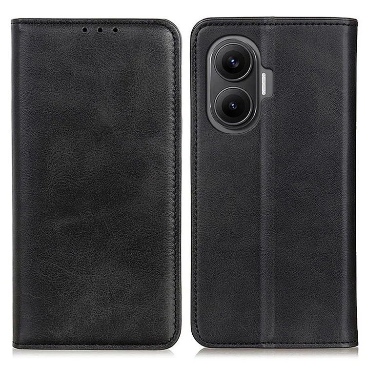 Per Xiaomi Redmi Turbo 4 Pro 5G / Caso Poco F7 5G Custodia a portafoglio in pelle con chiusura a ribalta - Nero