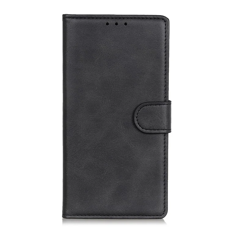 Funda de cuero auténtico con textura de piel de vaca para Xiaomi Redmi Turbo 4 Pro 5G / Poco F7 5G - Cartera con soporte para teléfono - Negro