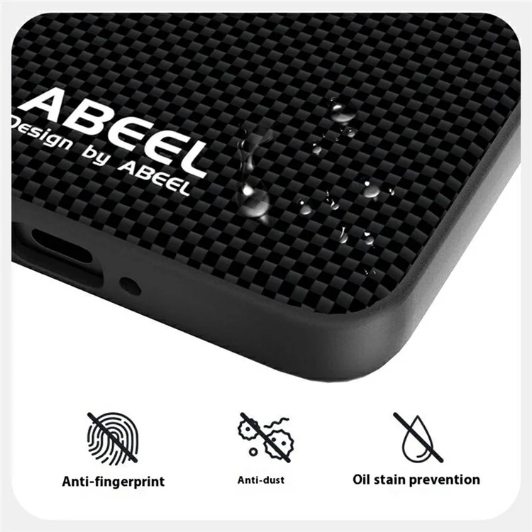 Чехол ABEEL для vivo X200 Ultra 5G, совместимый с MagSafe, из поликарбоната, ТПУ, алюминиевого сплава и кожи с принтом - Черный