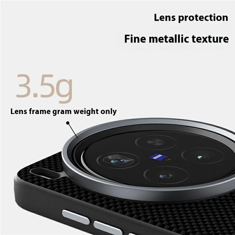 Чехол ABEEL для vivo X200 Ultra 5G, совместимый с MagSafe, из поликарбоната, ТПУ, алюминиевого сплава и кожи с принтом - Черный
